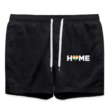Inde Accueil Inde Drapeau Inde Amour - Short de bain - noir - Devant - AI Model Male 185 light (185cm)