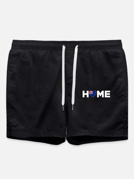 New Zealand Home New Zealand Flag - Swim Trunks - black