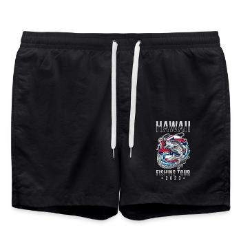 Excursion de pêche à Hawaï 2023 - Short de bain - noir - Devant - AI Model Male 185 light (185cm)