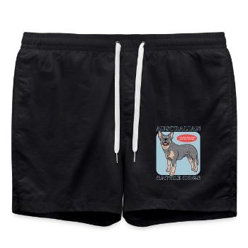| australienne des chiens de bétail Cadeau de propriétaire de chien - Short de bain - noir - Devant - AI Model Male 185 light (185cm)