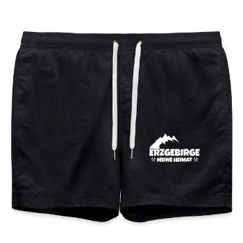 Bergbau im Erzgebirge - Badeshorts - Schwarz - Vorne - AI Model Male 185 light (185cm)