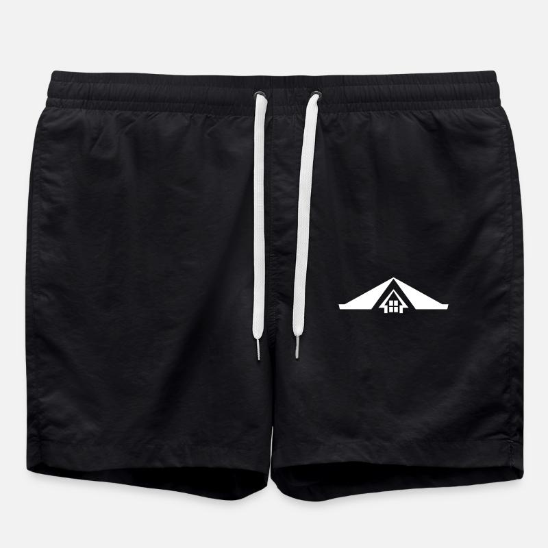 Haus Dach - Badeshorts - Schwarz