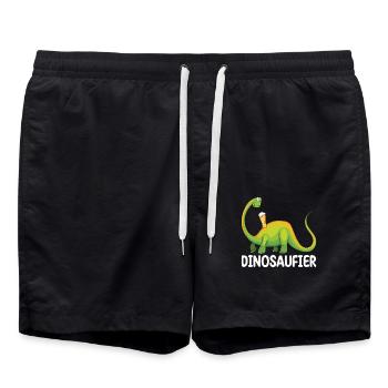 DINOSAUFIER Bierliebhaber Biertrinker Craft Beer - Badeshorts - Schwarz - Vorne - AI Model Male 185 light (185cm)