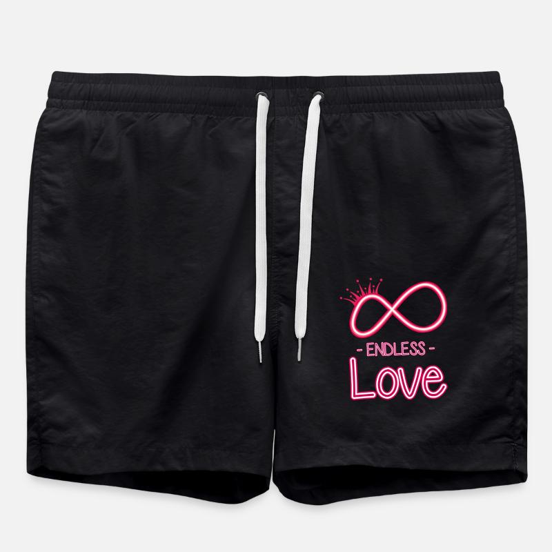 eternal love symbol - Swim Trunks - black