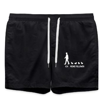 Ich Meine Follower Wachteln Züchter Wachtel Vogel - Badeshorts - Schwarz - Vorne - AI Model Male 185 light (185cm)