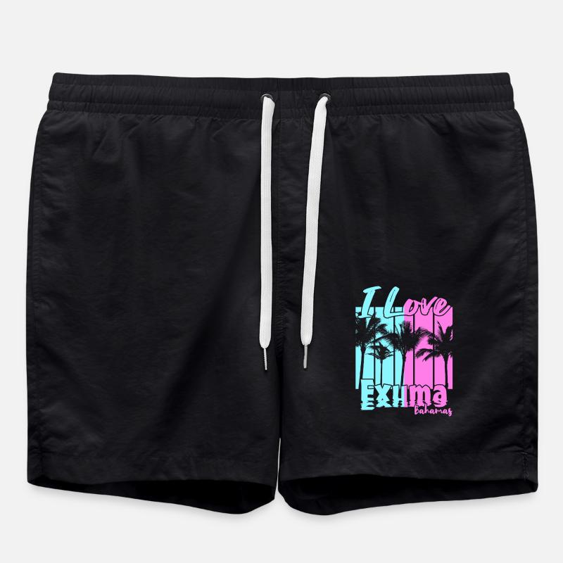 J’adore Exuma Bahamas - Short de bain - noir