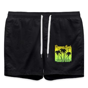 Flamenco Beach Porto Rico - Short de bain - noir - Devant - AI Model Male 185 light (185cm)