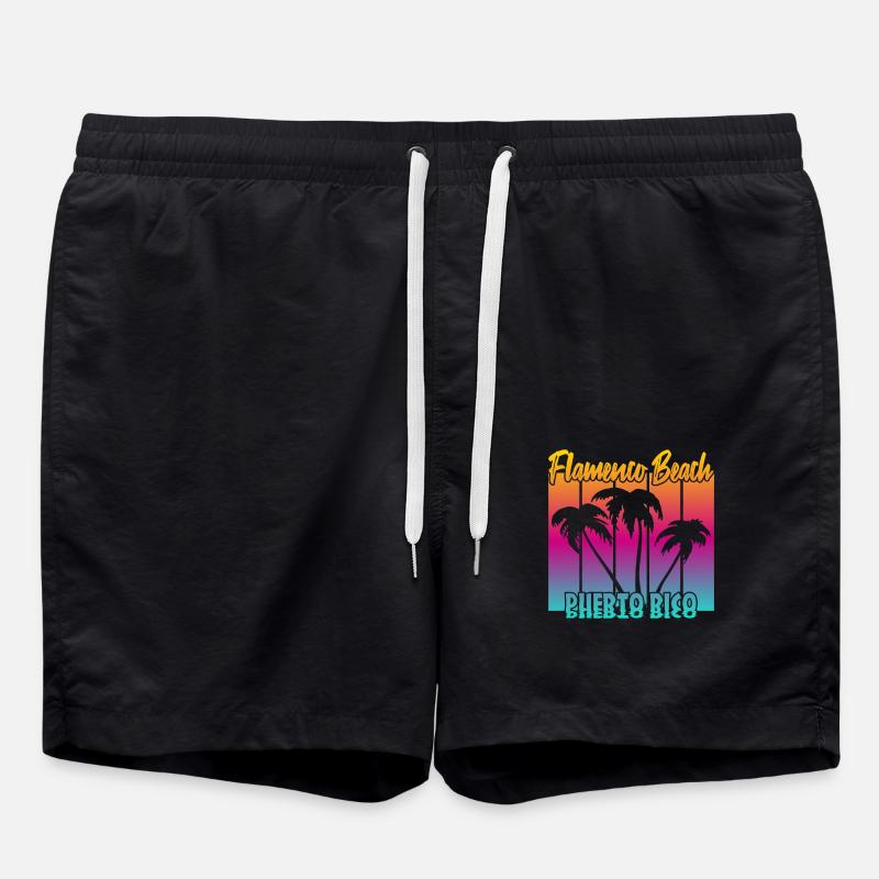Flamenco Beach Puerto Rico - Swim Trunks - black