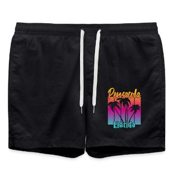Pensacola Florida - Swim Trunks - black - Front - AI Model Male 185 light (185cm)