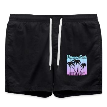 Flamenco Beach Puerto Rico - Badeshorts - Schwarz - Vorne - AI Model Male 185 light (185cm)
