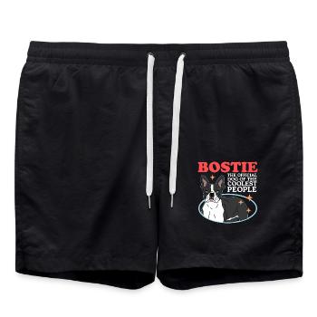 | des chiens Boston Terrier Cadeau de propriétaire de chien - Short de bain - noir - Devant - AI Model Male 185 light (185cm)