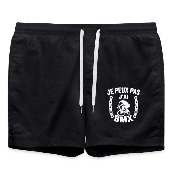 Je Peux Pas J'ai Bmx Vélo De Route Citations Sport - Short de bain - noir - Devant - AI Model Male 185 light (185cm)