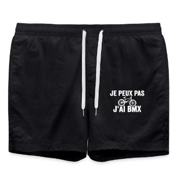 Je Peux Pas J'ai Bmx Vélo De Route Citations Sport - Short de bain - noir - Devant - AI Model Male 185 light (185cm)