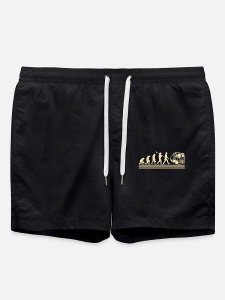 Truck driver evolution - Swim Trunks - black
