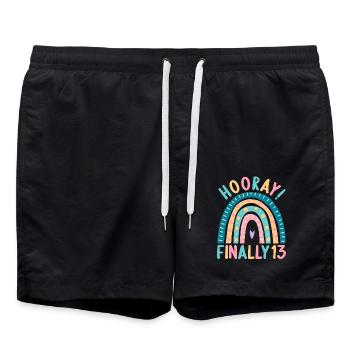13 ans Rainbow Rainbow 13ème anniversaire - Short de bain - noir - Devant - AI Model Male 185 light (185cm)