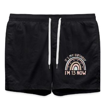13 ans Rainbow Rainbow 13ème anniversaire - Short de bain - noir - Devant - AI Model Male 185 light (185cm)