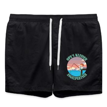 Opas kleiner Angelpartner - Badeshorts - Schwarz - Vorne - AI Model Male 185 light (185cm)