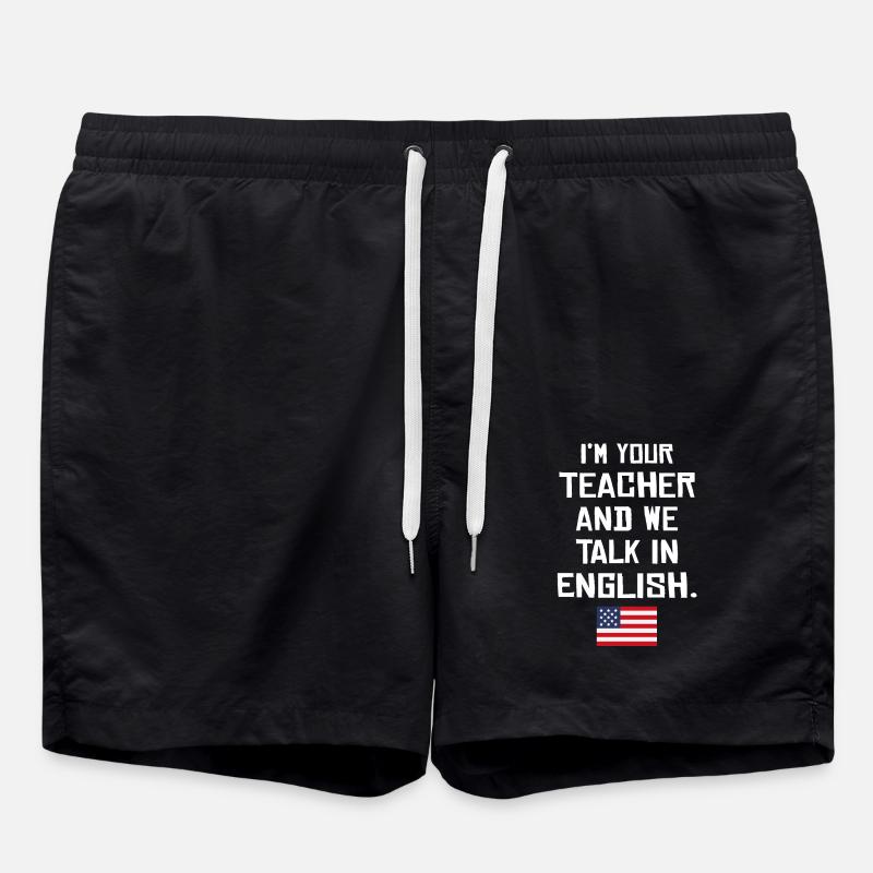 American English teacher - Swim Trunks - black
