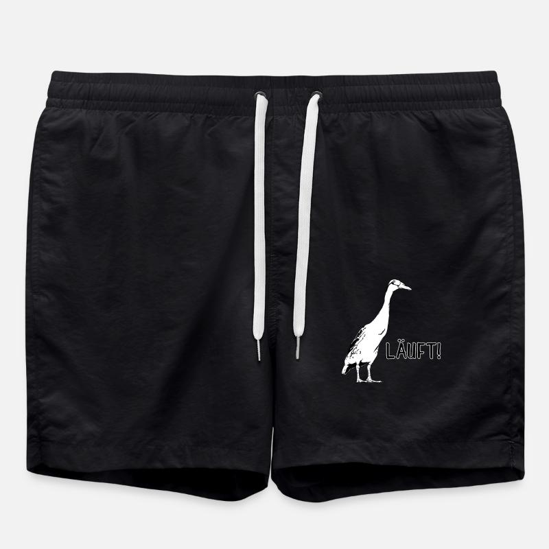 Läuft - Laufenten - Badeshorts - Schwarz