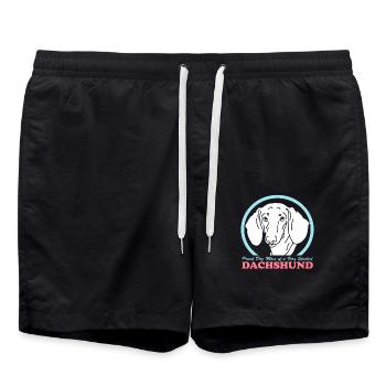Dachshund Mom Dackel Hunde Hundebesitzer Geschenk - Badeshorts - Schwarz - Vorne - AI Model Male 185 light (185cm)