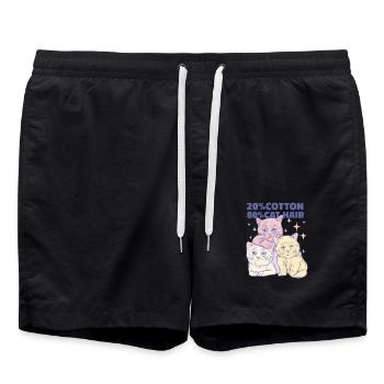 Cat Cat Hair Domestic Cat Pet Kitten Hangover - Swim Trunks - black - Front - AI Model Male 185 light (185cm)