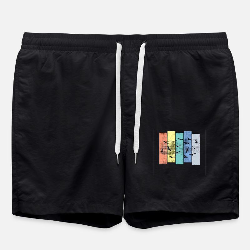 Birds Migratory Birds - Swim Trunks - black