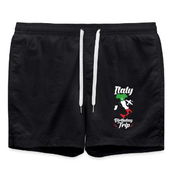 Italy Birthday Trip Italy - Swim Trunks - black - Front - AI Model Male 185 light (185cm)