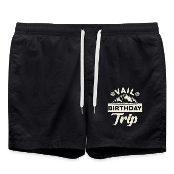 Vail Birthday Trip Vail - Swim Trunks - black - Front - AI Model Male 185 light (185cm)