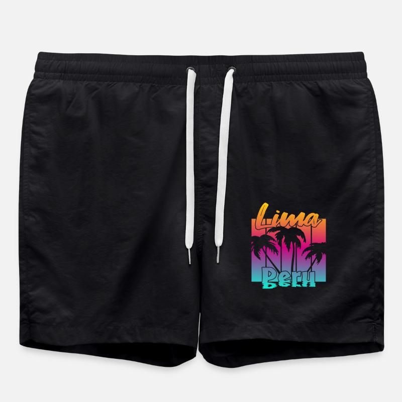 Lima Peru - Swim Trunks - black