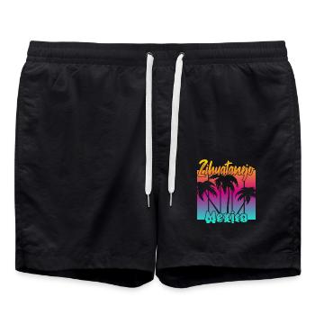 Zihuatanejo Mexico - Badeshorts - Schwarz - Vorne - AI Model Male 185 light (185cm)