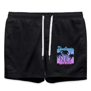Zihuatanejo Mexico - Badeshorts - Schwarz - Vorne - AI Model Male 185 light (185cm)