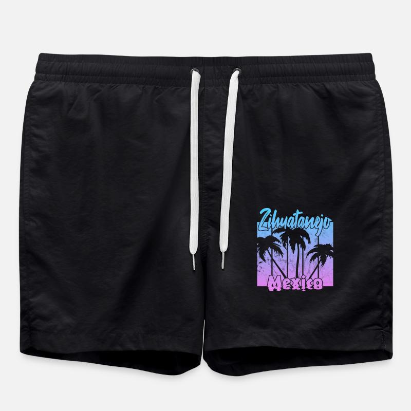 Zihuatanejo Mexico - Swim Trunks - black