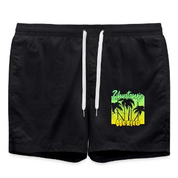 Zihuatanejo Mexico - Badeshorts - Schwarz - Vorne - AI Model Male 185 light (185cm)