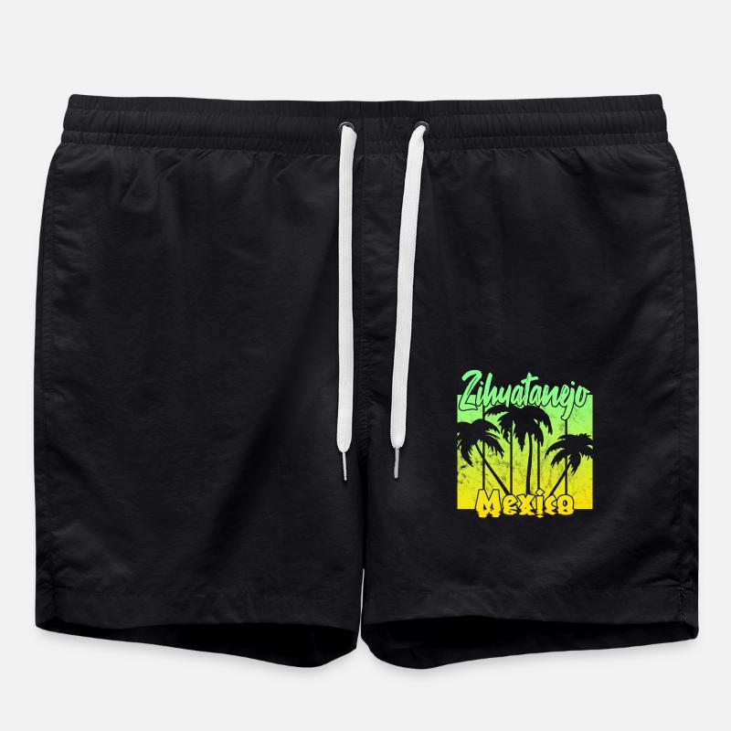 Zihuatanejo Mexico - Swim Trunks - black