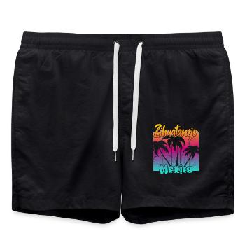 Zihuatanejo Mexico - Badeshorts - Schwarz - Vorne - AI Model Male 185 light (185cm)