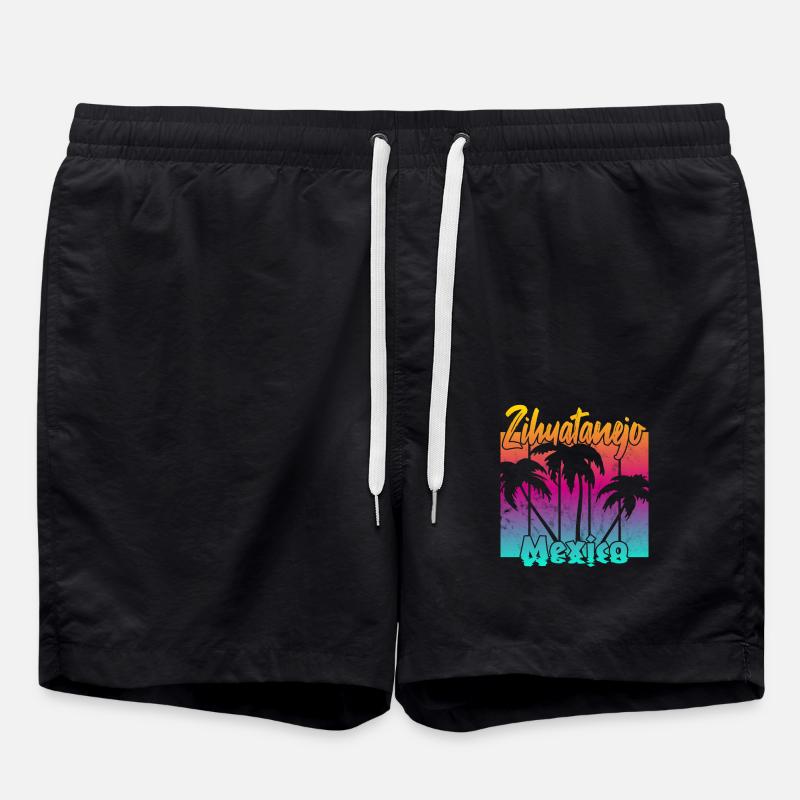 Zihuatanejo Mexico - Swim Trunks - black