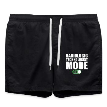 Radiology Technologist Modus An - Swim Trunks - black - Front - AI Model Male 185 light (185cm)