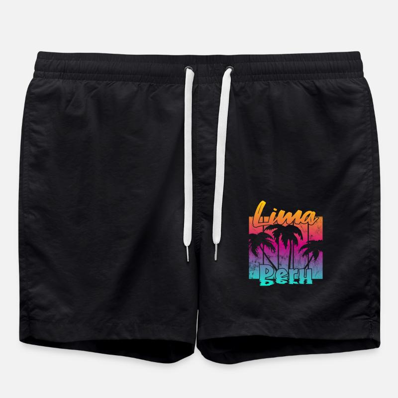 Lima Peru - Swim Trunks - black