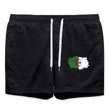 Algeria Flag Grunge Algeria Flag - Swim Trunks - black - Front - AI Model Male 185 light (185cm)