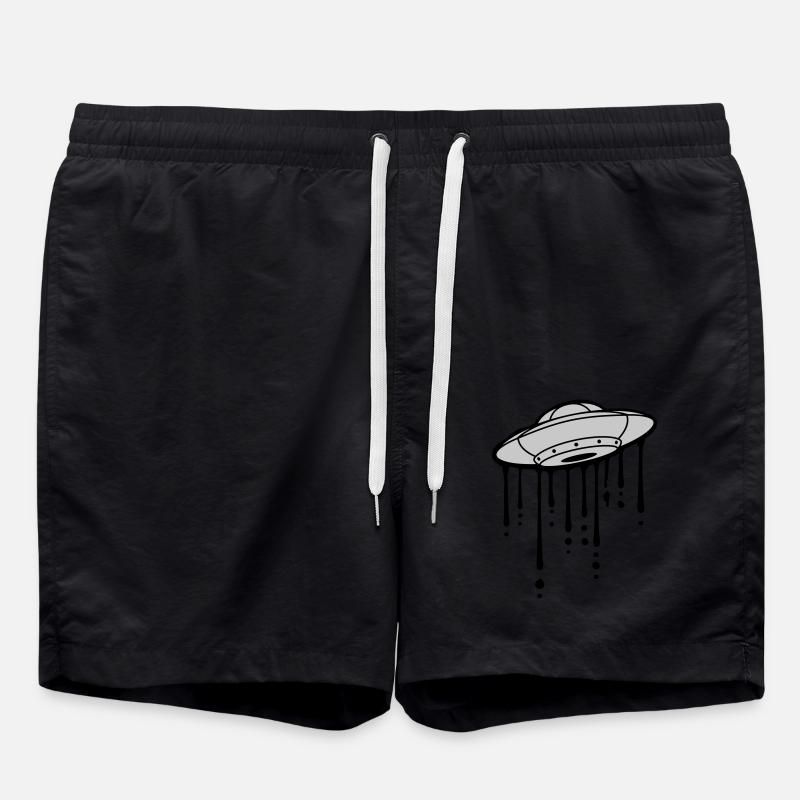 Graffiti Drops UFO Mystery - Swim Trunks - black