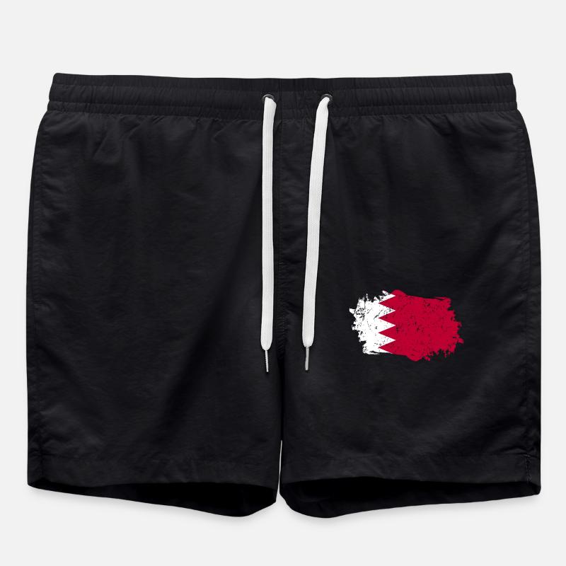 Bahreïn Drapeau Grunge Bahreïn Drapeau - Short de bain - noir