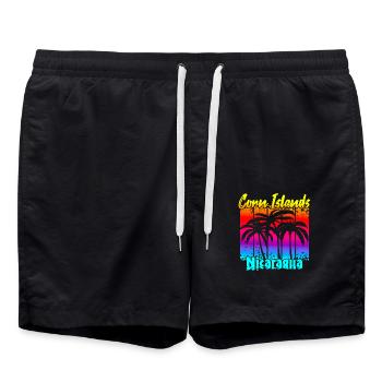 Vintage Corn Islands Nicaragua - Badeshorts - Schwarz - Vorne - AI Model Male 185 light (185cm)