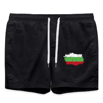 Bulgarie Drapeau Grunge Bulgarie Drapeau - Short de bain - noir - Devant - AI Model Male 185 light (185cm)