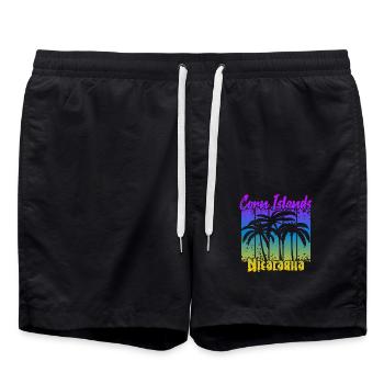 Vintage Corn Islands Nicaragua - Badeshorts - Schwarz - Vorne - AI Model Male 185 light (185cm)