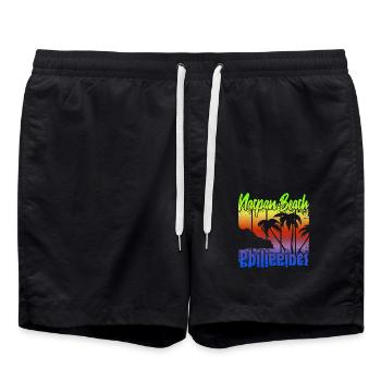 Nacpan Beach Philippines - Short de bain - noir - Devant - AI Model Male 185 light (185cm)