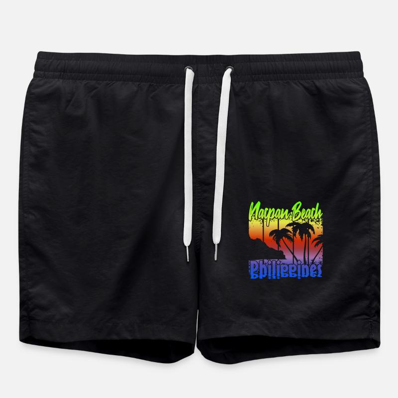 Nacpan Beach Philippines - Badeshorts - Schwarz