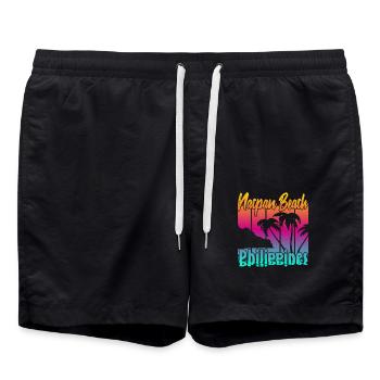 Nacpan Beach Philippines - Short de bain - noir - Devant - AI Model Male 185 light (185cm)