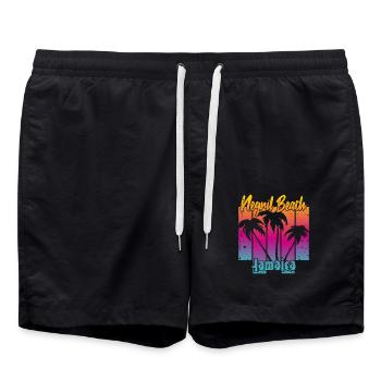 Negril Beach Jamaica - Badeshorts - Schwarz - Vorne - AI Model Male 185 light (185cm)