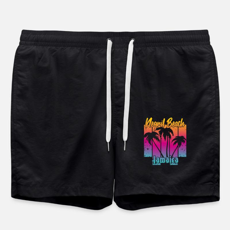 Negril Beach Jamaica - Badeshorts - Schwarz