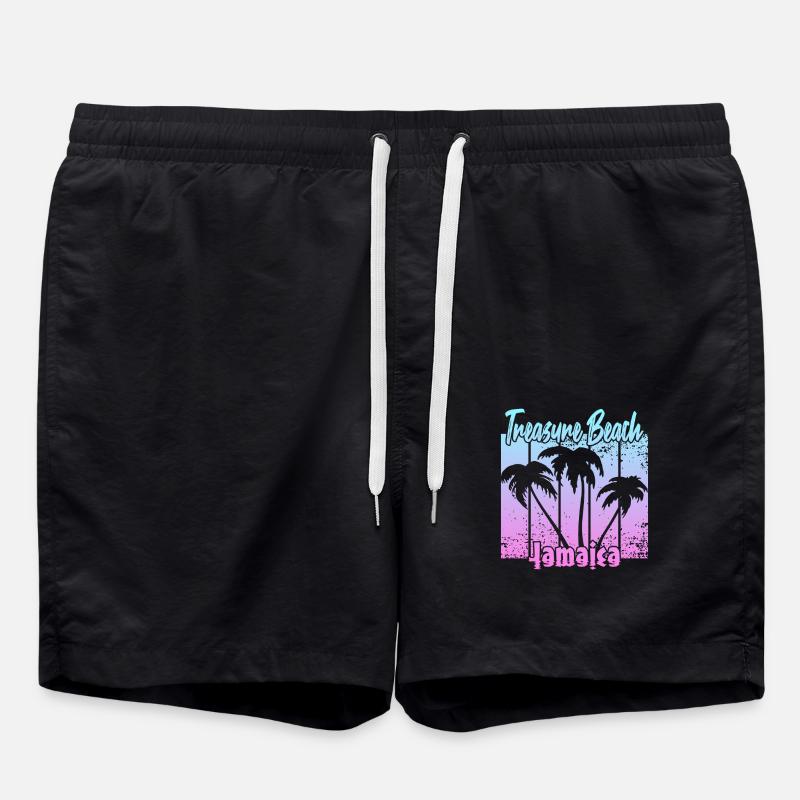 Treasure Beach Jamaica - Swim Trunks - black